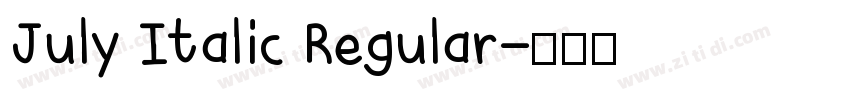 July Italic Regular字体转换